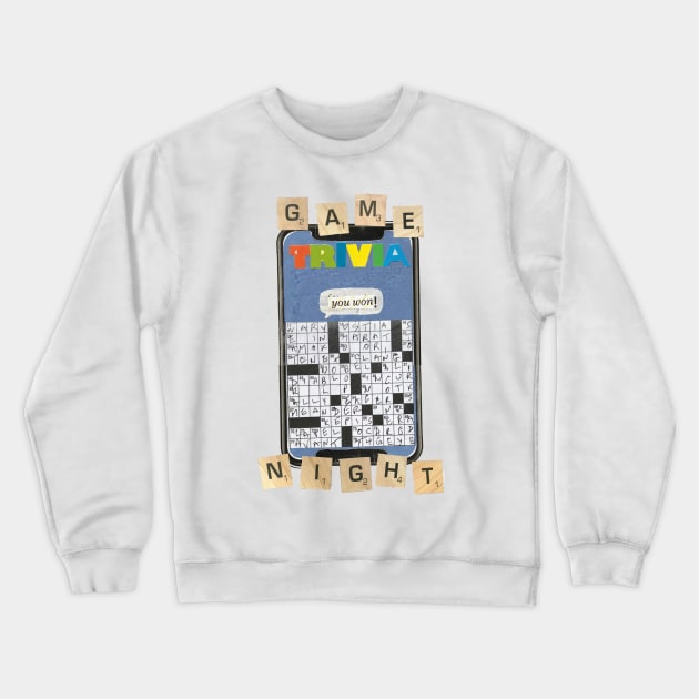 Game Night Crewneck Sweatshirt by Collage Garage Gifts